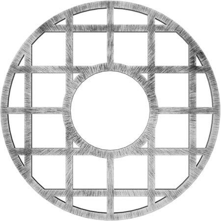 Ekena Millwork O'Neal Architectural Grade PVC Pierced Ceiling Medallion, Antiqued Silver, 40"OD x 14 1/2"ID x 1"P CMPP40ONASV